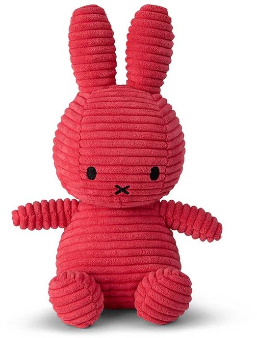 Плюшена играчка Miffy Eco Corduroy - ягодовочервен заек, 23 см. - Miffy - Bon Ton Toys - Момиче - Miffy - Eco Corduroy - 8719066017304-1