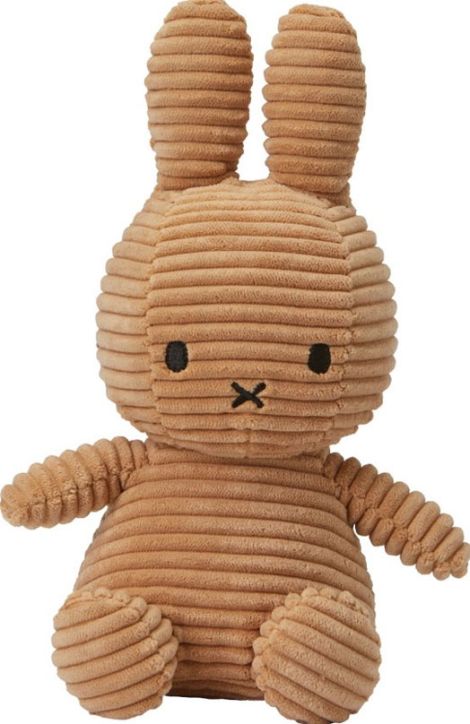 Плюшена играчка Miffy Sitting Corduroy - Тъмнобежов заек, 23 см. - Miffy - Bon Ton Toys - Момиче, Момче - 8719066010435-1