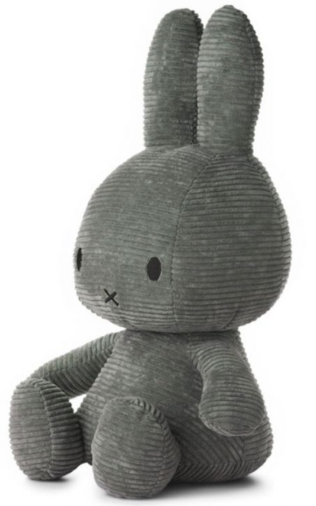 Плюшена играчка Miffy Sitting Corduroy - Тъмносив заек, 50 см. - Miffy - Bon Ton Toys - Момиче, Момче - 8719066005578-2