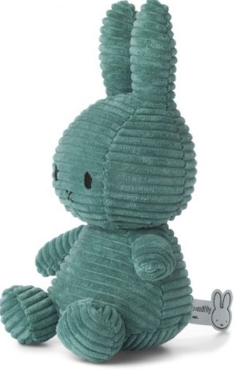 Плюшена играчка Miffy Sitting Corduroy - Тъмнозелен заек, 23 см. - Miffy - Bon Ton Toys - Момиче, Момче - 8719066004502-1