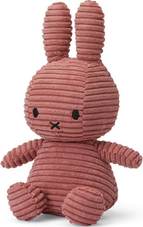 Плюшена играчка Miffy Sitting Corduroy - Заек в цвят пепел от рози, 23 см. - Miffy - Bon Ton Toys - Момиче - 8719066010411-2