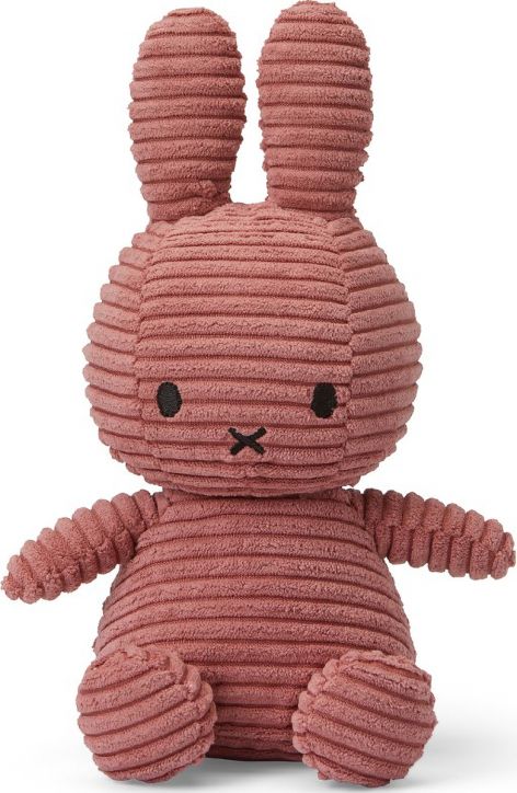 Плюшена играчка Miffy Sitting Corduroy - Заек в цвят пепел от рози, 23 см. - Miffy - Bon Ton Toys - Момиче - 8719066010411-1
