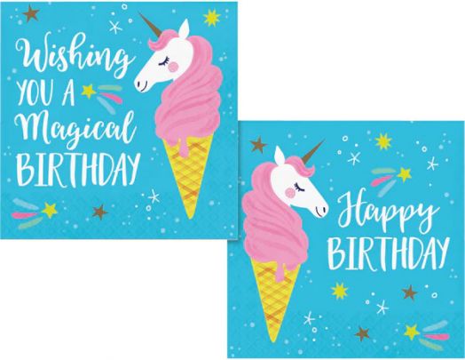 Салфетки Creative Party - Unicorn Galaxy, 16 бр.-2