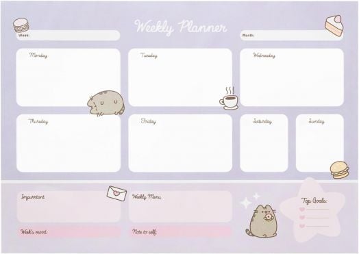 Седмичен планер - пад Pusheen Moments А3, 54 листа - Grupo Erik - GRUPO ERIK EDITORES S.L. - Момиче - Grupo Erik - Pusheen The Cat - 8435497298579-1
