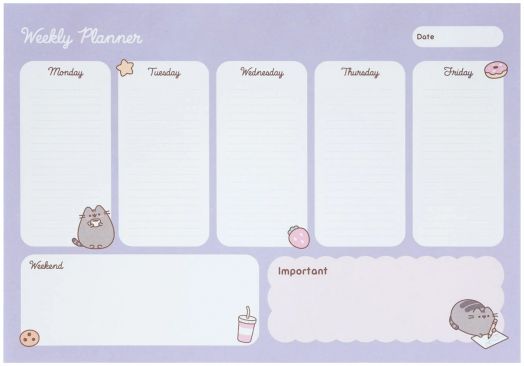 Седмичен планер - пад Pusheen The Cat Moments, А4, 54 листа - Grupo Erik - GRUPO ERIK EDITORES S.L. - Жена, Момиче - Grupo Erik - Pusheen The Cat - 8435497298586-1