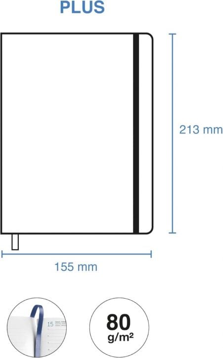 Илюстрация на Седмичен тефтер - органайзер Miquelrius Natura Blooming 2026 в размер A5 (213 x 155 mm), с книгоразделител с лента и хартия 80 g/m²-идеален за организиране на седмицата ви.-6