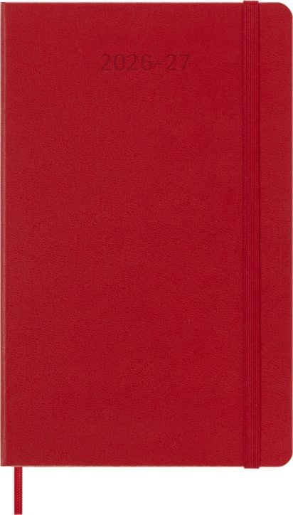 „Седмичен тефтер-органайзер Moleskine 18 месеца“ – Червен (юли 2026 – декември 2027) е червен органайзер с твърда корица във формат А5, с еластична лента, релефни дати на корицата и червена лента за отбелязване на страницата за лесен достъп.-2