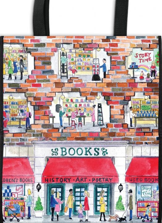 Шопинг чанта A Day at the Bookstore - Galison - Galison Publishing LLC - Жена, Мъж - 9780735381469-1