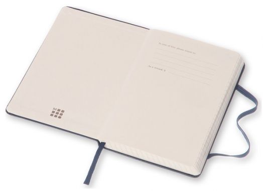 Син джобен тефтер Moleskine Classic Sapphire Blue с твърди корици и листа на малки квадратчета - Moleskine - Moleskine - Жена, Мъж - Moleskine - Classic - 8051272893724-3