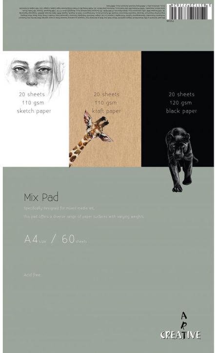 Скицник Creative Art Mix Pad A4, 60 листа - Creative Art - Creative Art - Момиче, Момче - 3831123771624