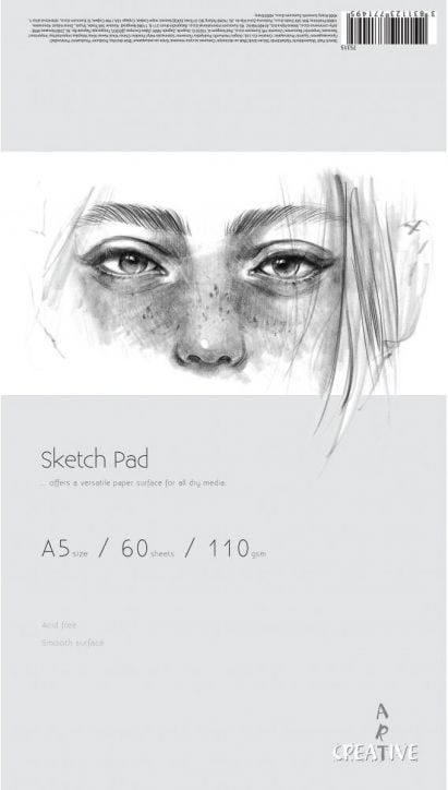 Скицник Creative Art Sketch Pad A5, 60 листа - Creative Art - Creative Art - Момиче, Момче - 3831123771495