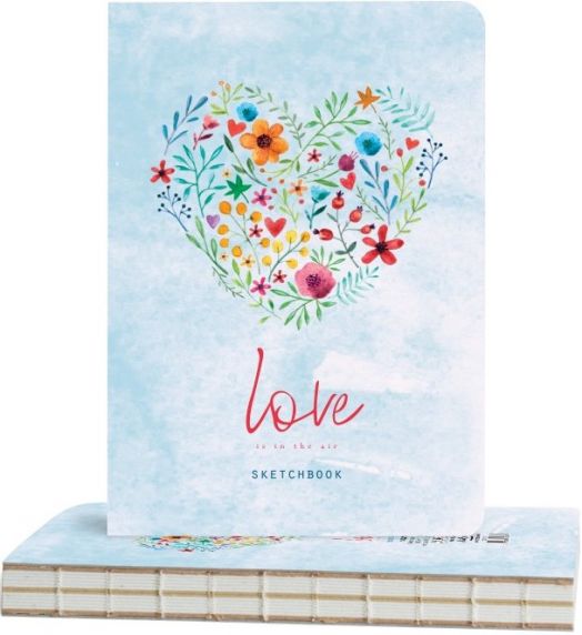 Скицник Drasca Heart of flowers А5, 112 листа - Drasca - Drasca - Момиче - Drasca - Love Is In The Air - 2210000002883
