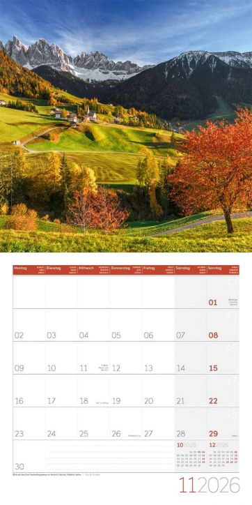 Стенен календар Ackermann Alps 2026 – Алпите - Ackermann - Ackermann - Жена, Мъж - Ackermann - Art12 - 9783838446141-12