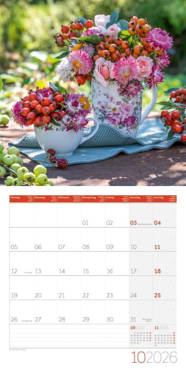 Стенен календар Ackermann Bouquets 2026 – Букети - Ackermann - Ackermann - Жена - Ackermann - Art12 - 9783838446004-11
