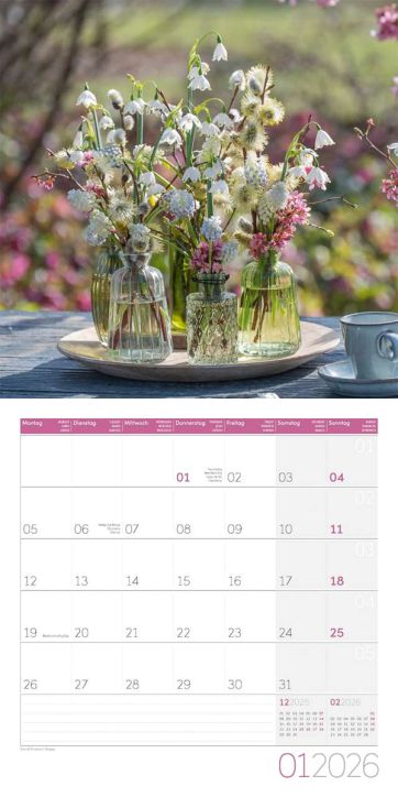 Стенен календар Ackermann Bouquets 2026 – Букети - Ackermann - Ackermann - Жена - Ackermann - Art12 - 9783838446004-2