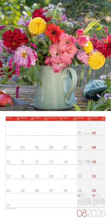 Стенен календар Ackermann Bouquets 2026 – Букети - Ackermann - Ackermann - Жена - Ackermann - Art12 - 9783838446004-9