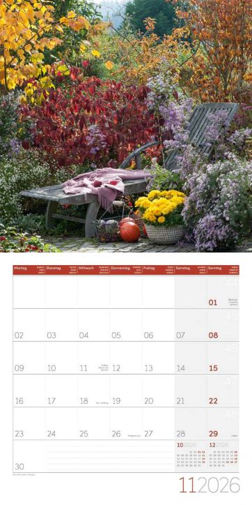 Стенен календар Ackermann Gardens 2026 – Градини - Ackermann - Ackermann - Жена - Ackermann - Art12 - 9783838446301-12