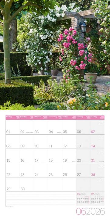 Стенен календар Ackermann Gardens 2026 – Градини - Ackermann - Ackermann - Жена - Ackermann - Art12 - 9783838446301-7