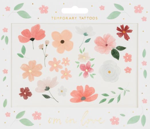 Временна татуировка PartyDeco - I am in love, 18 бр.-3