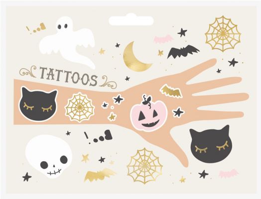 Временна татуировка PartyDeco - Boo, 12 бр.-5