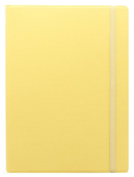 Тефтер Filofax Notebook Classic Pastels A4 Lemon със скрита спирала, ластик и линирани листа - Filofax - Saffiano - 5015142283964-1