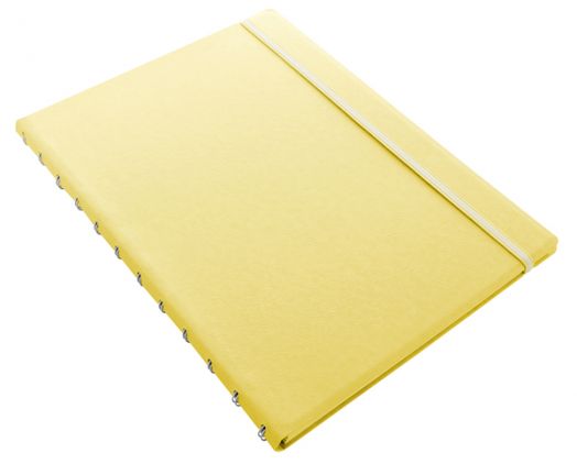 Тефтер Filofax Notebook Classic Pastels A4 Lemon със скрита спирала, ластик и линирани листа - Filofax - Saffiano - 5015142283964-2