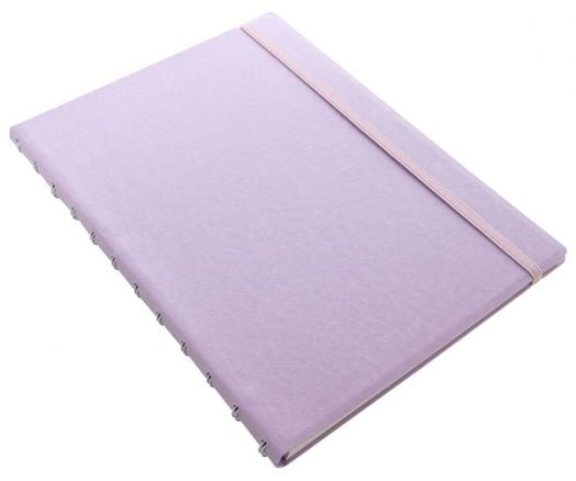 Тефтер Filofax Notebook Classic Pastels A4 Orchid със скрита спирала, ластик и линирани листа - Filofax - Saffiano - 5015142283988-2