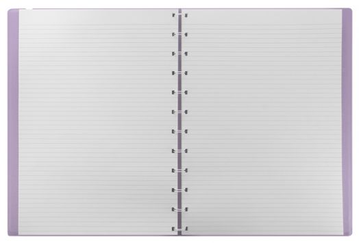 Тефтер Filofax Notebook Classic Pastels A4 Orchid със скрита спирала, ластик и линирани листа - Filofax - Saffiano - 5015142283988-3