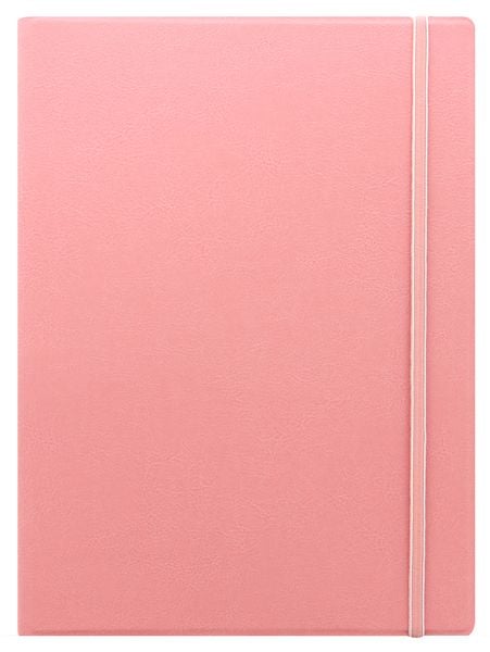 Тефтер Filofax Notebook Classic Pastels A4 Rose със скрита спирала, ластик и линирани листа - Filofax - Saffiano - 5015142284022-1