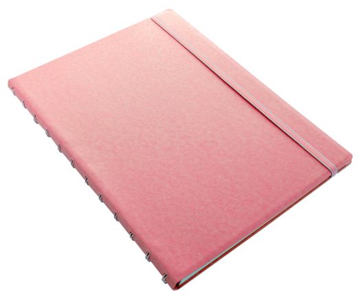 Тефтер Filofax Notebook Classic Pastels A4 Rose със скрита спирала, ластик и линирани листа - Filofax - Saffiano - 5015142284022-2