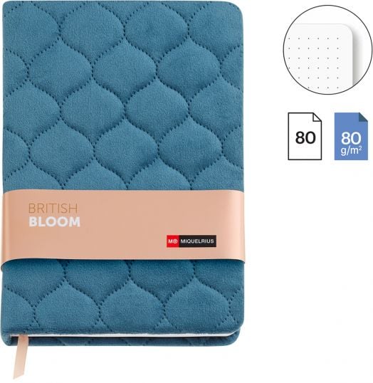 Тефтер Miquelrius British Bloom A5, 80 листа с точки - Miquelrius - Apli Paper - Жена - Miquelrius - British Bloom - 8422593082386-3