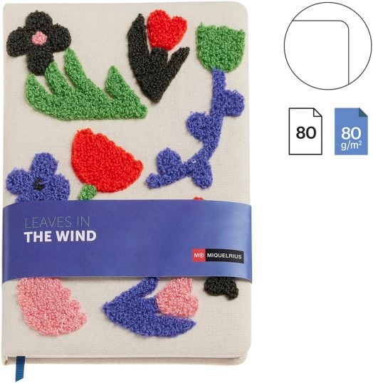 Тефтер Miquelrius Leaves in the Wind A5, 80 нелинирани листа - Miquelrius - Apli Paper - Жена - Miquelrius - Leaves In The Wind - 8422593082522-3