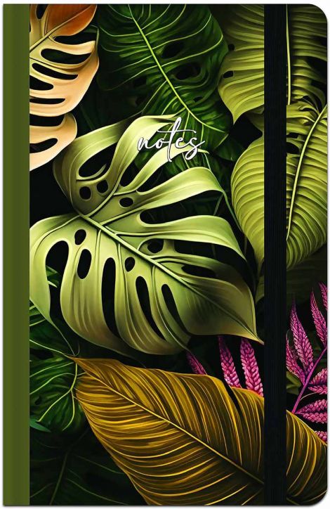 Тефтер с ластик Lastva Botanical А6, 96 листа с широки редове - Lastva - Lastva - Жена, Момиче - 8606028384065-3