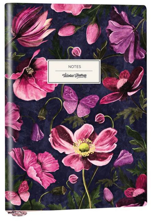 Тефтер Victoria's Journals Smyth Flexy Art Purple Florals A5, 96 листа на точки - Victoria's Journals - Victoria's Journals - Жена - Victoria's Journals - Smyth Flexy Art - 4895198631251