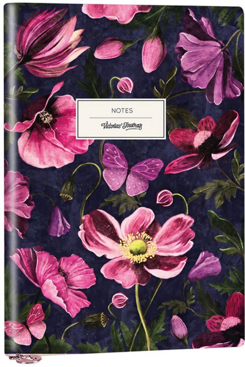 Тефтер Victoria's Journals Smyth Flexy Art PurpleFlorals A6, 96 листа на точки - Victoria's Journals - Victoria's Journals - Жена - Victoria's Journals - Smyth Flexy Art - 4895198631268