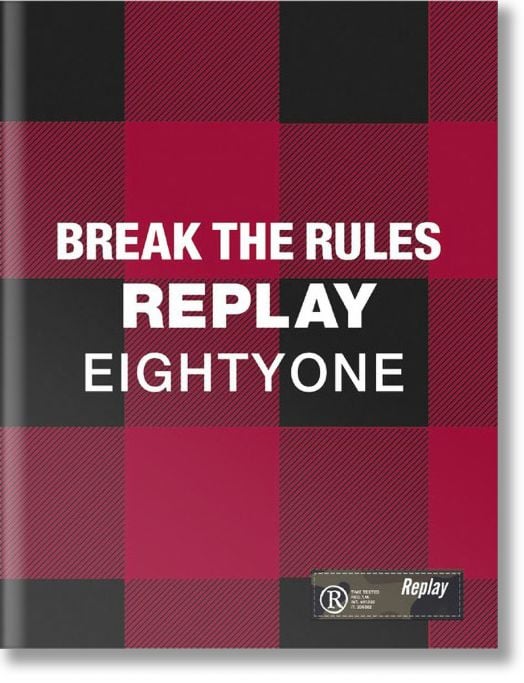 Тетрадка Replay Boys А4, 40 листа - широки редове, Break the Rules - Stationery Team - Stationery Team - Replay - 8715161064328