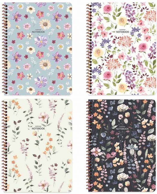 Тетрадка Keskin Color Flower A4, 80 листа с широки редове, асортимент - Keskin Color - Keskin Color - Момиче, Момче - 8693043168916-2