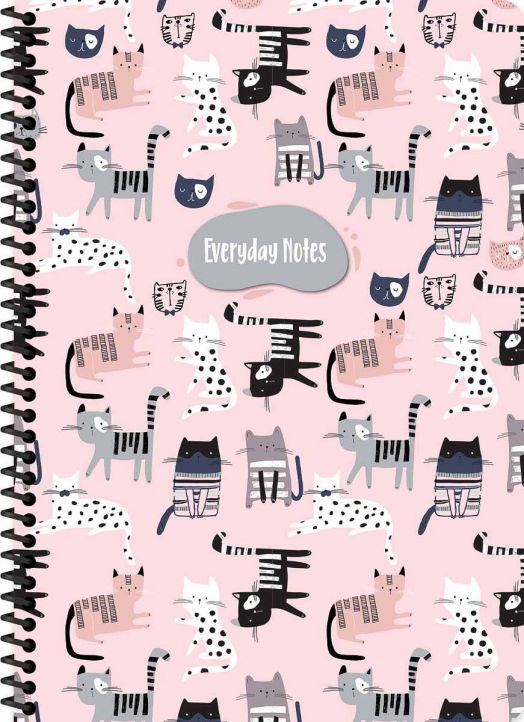 Тетрадка Keskin Color Animal Friends A4, 80 листа с широки редове, асортимент - Keskin Color - Keskin Color - Момиче, Момче - 8693043145580-4