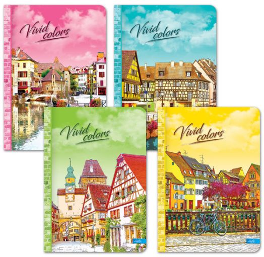 Тетрадка Lastva Vivid Colors А5, 96 листа с широки редове - Lastva - Lastva - 8606013566995-2