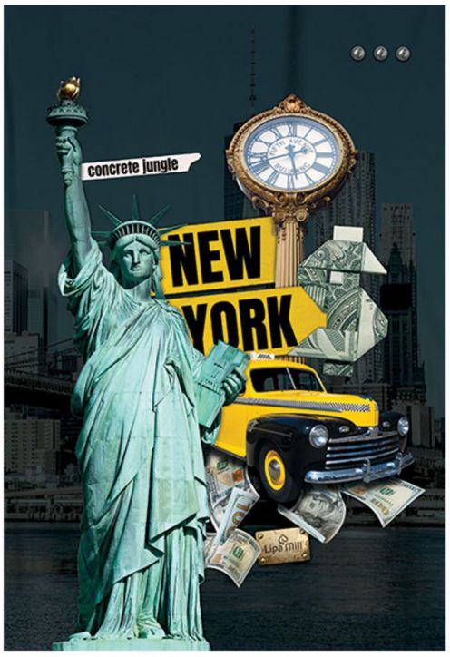 Тетрадка Mar Mar Collage Cities A4, 40 листа с широки редове - MAR-MAR - Mar Mar - Момиче, Момче - 3858888499167-1