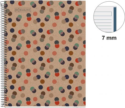 Тетрадка Miquelrius Recycled Eco Confetti А4 със спирала, 80 линирани листа - Miquelrius - Apli Paper - Момиче, Момче - Miquelrius - Eco Confetti - 8422593061589-2
