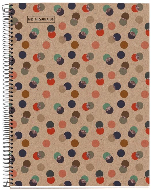 Тетрадка Miquelrius Recycled Eco Confetti А4 със спирала, 80 нелинирани листа - Miquelrius - Apli Paper - Момиче, Момче - Miquelrius - Eco Confetti - 8422593061701-1