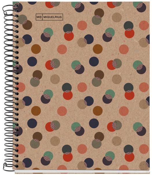 Тетрадка Miquelrius Recycled Eco Confetti А5 със спирала, 80 нелинирани листа - Miquelrius - Apli Paper - Момиче, Момче - Miquelrius - Eco Confetti - 8422593061718-1