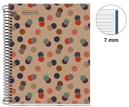 Тетрадка Miquelrius Recycled Eco Confetti А5 със спирала, 80 линирани листа - Miquelrius - Apli Paper - Момиче, Момче - Miquelrius - Eco Confetti - 8422593061602-2