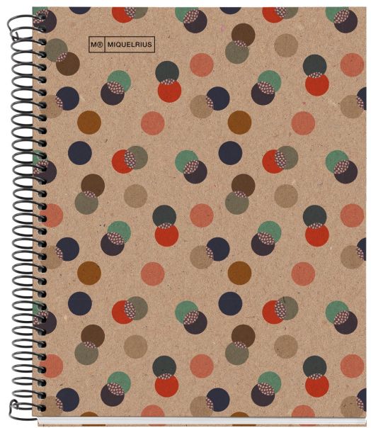 Тетрадка Miquelrius Recycled Eco Confetti А5 със спирала, 80 линирани листа - Miquelrius - Apli Paper - Момиче, Момче - Miquelrius - Eco Confetti - 8422593061602-1