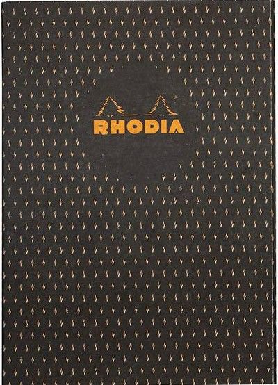 Тетрадка Rhodia Heritage Moucheture Black, 64 страници на широки редове - Rhodia - Clairefontaine - France - Heritage - 3037921171158-1