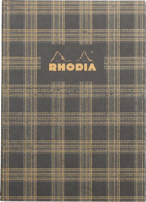 Тетрадка Rhodia Heritage Tartan Black, 64 страници на малки квадратчета - Rhodia - Clairefontaine - France - Heritage - 3037921171332-1