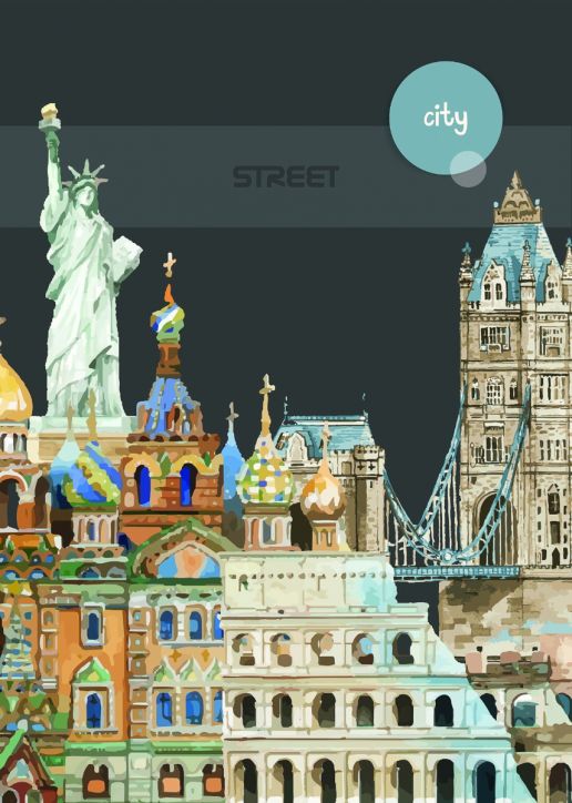 Тетрадка Street City Break А4, 60 листа с широки редове - Eurocom - Eurocom - Момиче, Момче - Eurocom - Street - 3831123784976-3