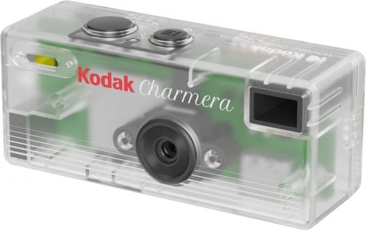 Прозрачен Kodak - Charmera Ключодържател Цифров фотоапарат с видими обектив, визьор, светкавица и бутони в прозрачното пластмасово тяло.-7