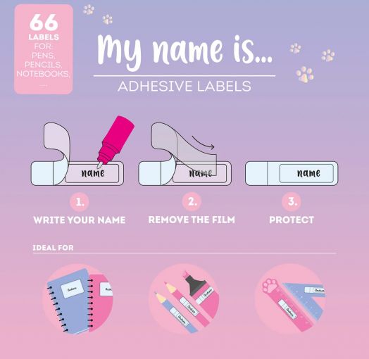 Етикети Legami My Name Is... - Kitty - Legami - Legami - Момиче - Legami - Extraordinary Stationery - 8052694120016-4
